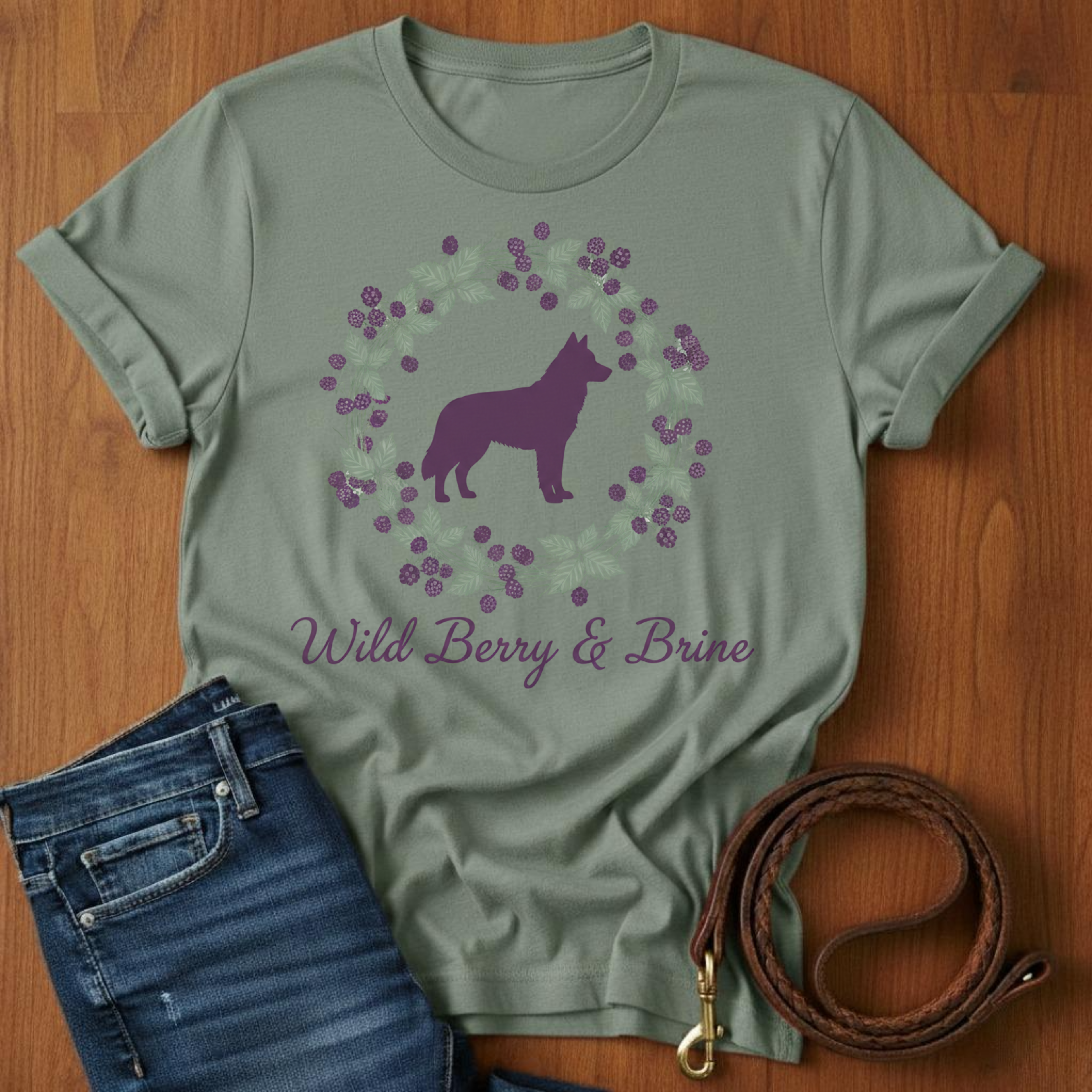 Wild Berry and Brine German Shepherd T-Shirt