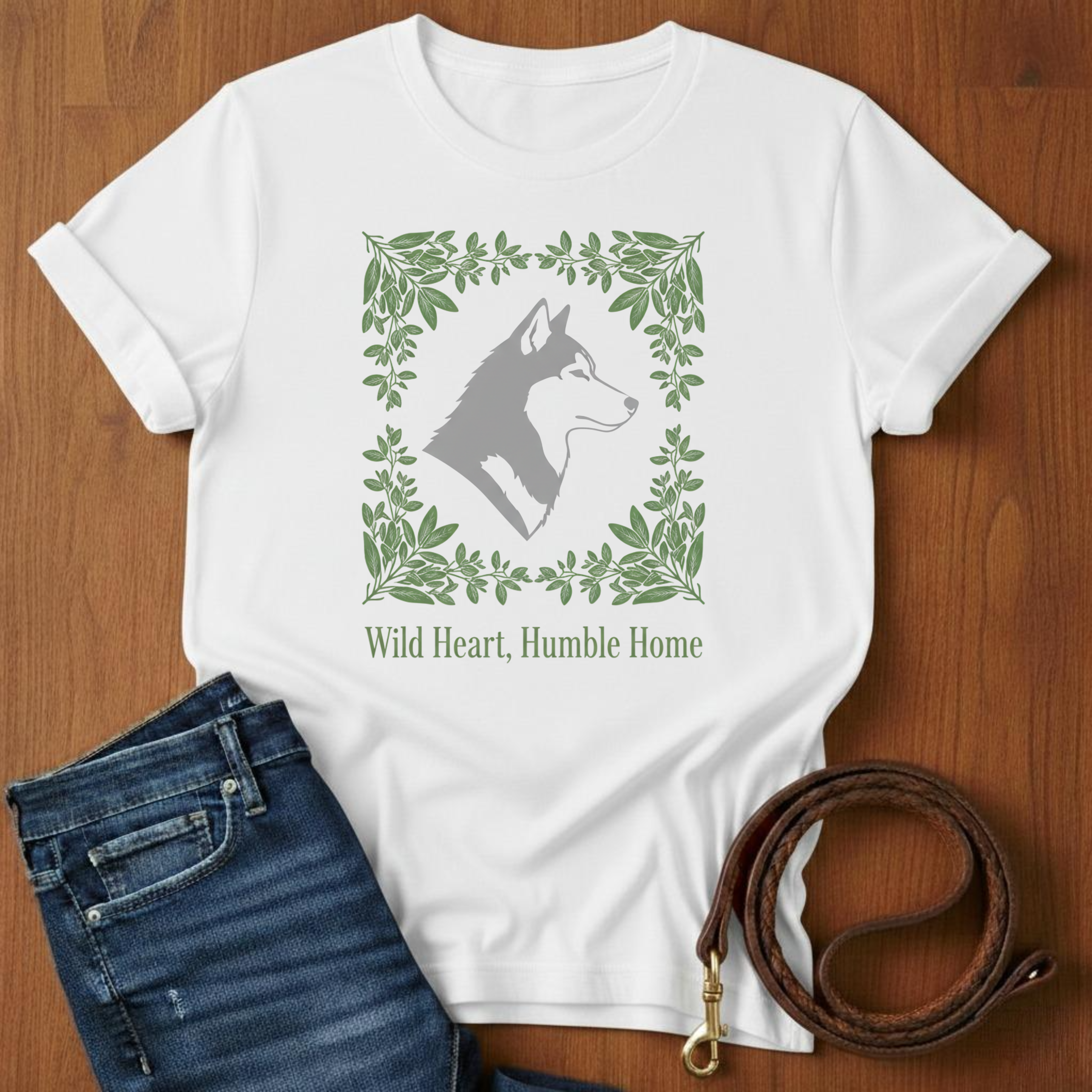 Wild Heart, Humble Home Akita T-Shirt